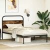 vidaXL Estructura de cama sin colch&oacute;n 100x190 cm madera roble ahumado