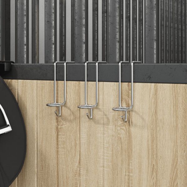 vidaXL Gancho de cubo port&aacute;til acero galvanizado plateado