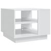 vidaXL Mesa de centro madera de ingenier&iacute;a blanco brillo 55x55x43 cm