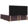 vidaXL Cama tipo Box Spring Marr&oacute;n Oscuro 180 x 200 cm tela
