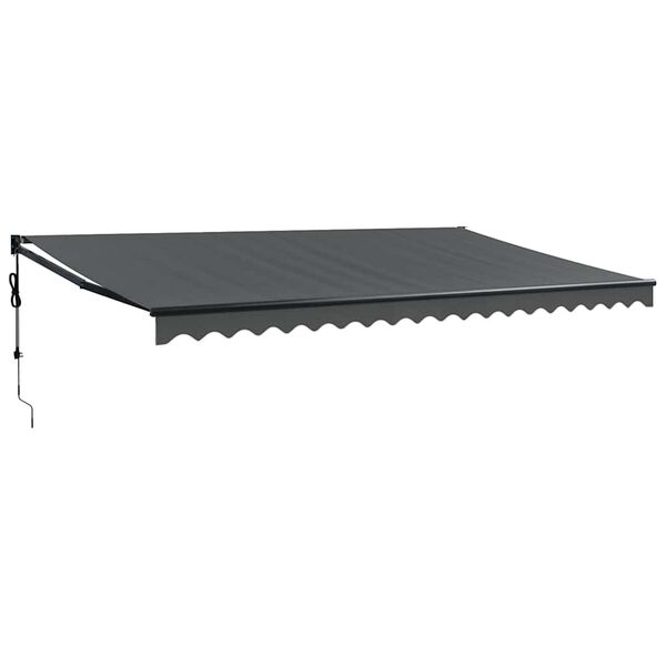vidaXL Toldo retr&aacute;ctil autom&aacute;tico gris antracita 5x3 m
