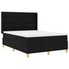 vidaXL Cama tipo Box Spring con colch&oacute;n Negro 160 x 200 cm tela