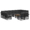 vidaXL Conjunto de sof&aacute;s de exterior 13 pcs Negro y Gris oscuro