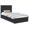 vidaXL Cama con almacenamiento Negro 100 x 200 cm Madera de ingenier&iacute;a