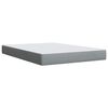 vidaXL Cama box spring con colch&oacute;n tela gris claro 140x190 cm