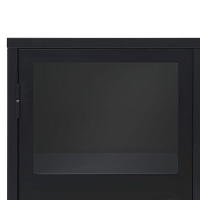 vidaXL Aparador de metal de estilo industrial 120x35x70 cm negro