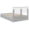 vidaXL Cama con almacenamiento con cabecera Gris Sonoma 135 x 190 cm