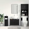 vidaXL Mueble de lavabo para ba&ntilde;o Roble Negro 80 x 30 x 60 cm