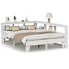vidaXL Cama con estanter&iacute;a sin colch&oacute;n madera maciza blanca 160x200 cm