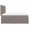 vidaXL Cama box spring con colch&oacute;n tela gris taupe 180x200 cm