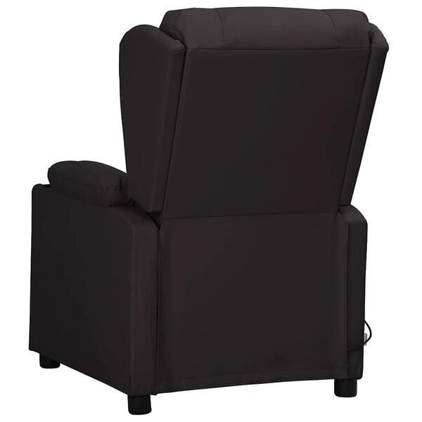vidaXL Sill&oacute;n de masaje elevable cuero sint&eacute;tico negro