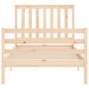 vidaXL Estructura de cama con cabecero madera maciza 100x200 cm