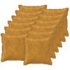 vidaXL Funda de almohada 12 uds. HOUTEN Amarillo 45 x 45 cm