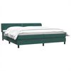 vidaXL Cama box spring con colchones terciopelo verde oscuro 200x210cm
