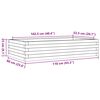 vidaXL Jardinera de madera maciza de pino blanco 110x60x23 cm