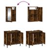 vidaXL Set de muebles ba&ntilde;o 2 pzas madera contrachapada roble ahumado
