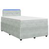 vidaXL Cama box spring con colch&oacute;n Gris Claro 120 x 200 cm Terciopelo