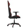 vidaXL Silla gaming cuero sint&eacute;tico negro y rojo vino tinto
