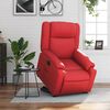 vidaXL Sill&oacute;n elevable el&eacute;ctrico cuero artificial rojo