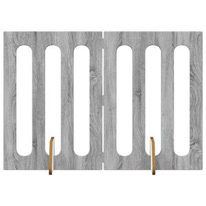 vidaXL Valla plegable para mascotas 2 pcs Gris Sonoma