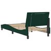 vidaXL Estructura de cama con LED sin colch&oacute;n Hanko terciopelo verde oscuro 80x200 cm