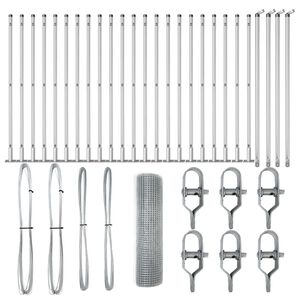 vidaXL Poste de Valla Plateado