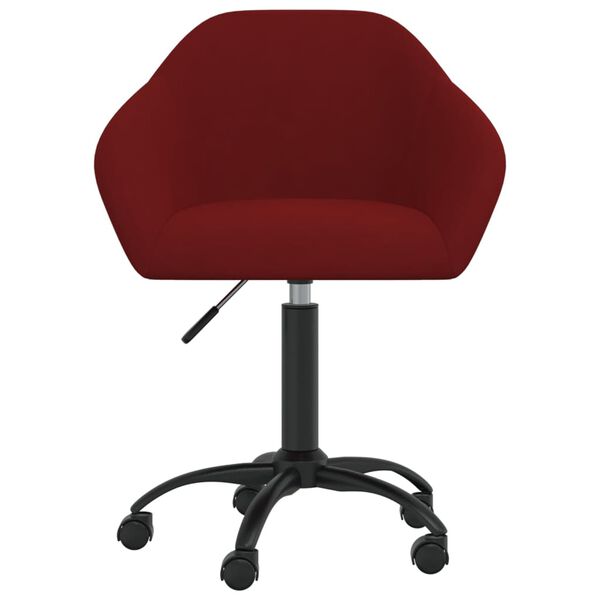 vidaXL Sillas de comedor giratorias 2 uds terciopelo rojo vino tinto