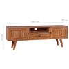 vidaXL Mueble para TV de madera maciza de teca 140x30x50 cm