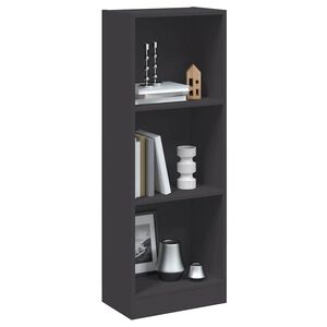 vidaXL Estanter&iacute;a de 3 niveles madera ingenier&iacute;a gris 40x24x109 cm