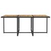 vidaXL Set comedor de jard&iacute;n 11 piezas y cojines rat&aacute;n sint&eacute;tico negro