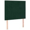 vidaXL Estructura de cama sin colch&oacute;n terciopelo verde oscuro 90x200cm