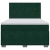 vidaXL Cama box spring con colch&oacute;n terciopelo verde oscuro 160x200 cm