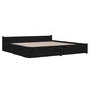 vidaXL Estructura de cama con cajones negro 180x200 cm