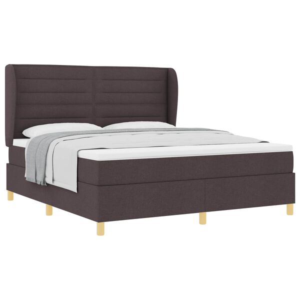 vidaXL Cama con Somier y Colch&oacute;n Gris Oscuro 90x190 cm de Tela tela