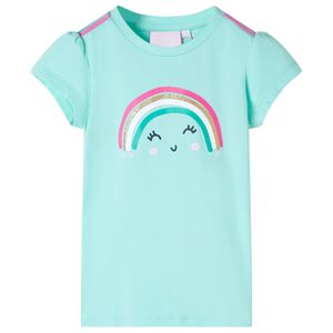 vidaXL Camiseta infantil verde menta claro 116