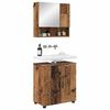 vidaXL Juego de muebles de ba&ntilde;o con puerta 2 pcs Madera envejecida