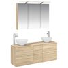 vidaXL Juego de muebles de ba&ntilde;o 4 pcs Roble Sonoma