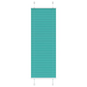 vidaXL Estor Plisado verde petr&oacute;leo 40x100 cm Tela Ancho 39,4 cm