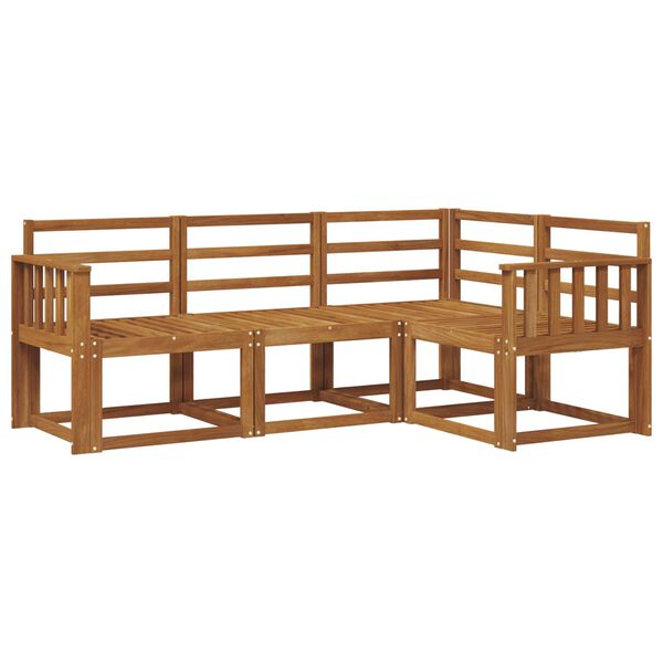 vidaXL Conjunto de sof&aacute;s de exterior 4 pcs Natural