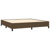 vidaXL Cama sin colch&oacute;n tela marr&oacute;n oscuro 200x200 cm
