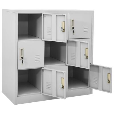 Armario de metal para oficina y hogar, muebles de almacenamiento con  cerradura, armario de archivo, armario de armario gris claro de 35.4 x 17.7  x