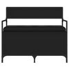 vidaXL Banco con almacenaje madera de ingenier&iacute;a negro 85,5x42x73,5 cm