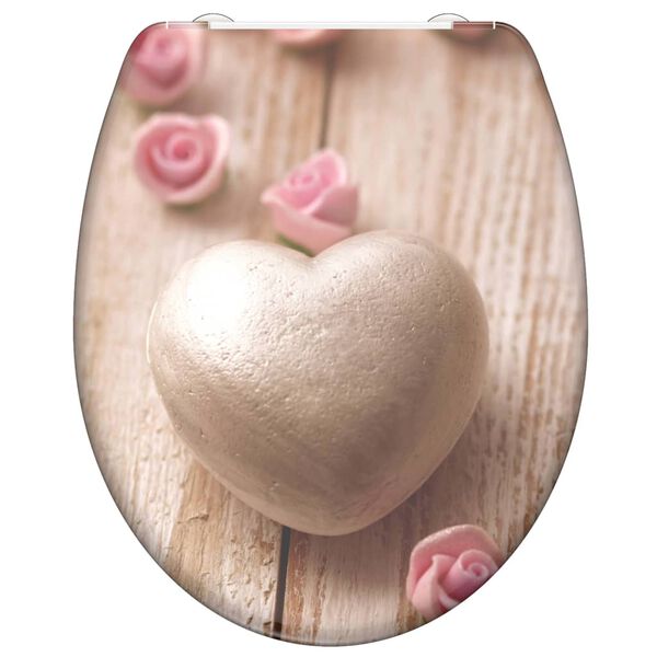 SCH&Uuml;TTE Asiento de WC duroplast con cierre suave estampado ROMANTIC