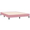 vidaXL Cama box spring con colch&oacute;n y LED terciopelo rosa 160x210 cm