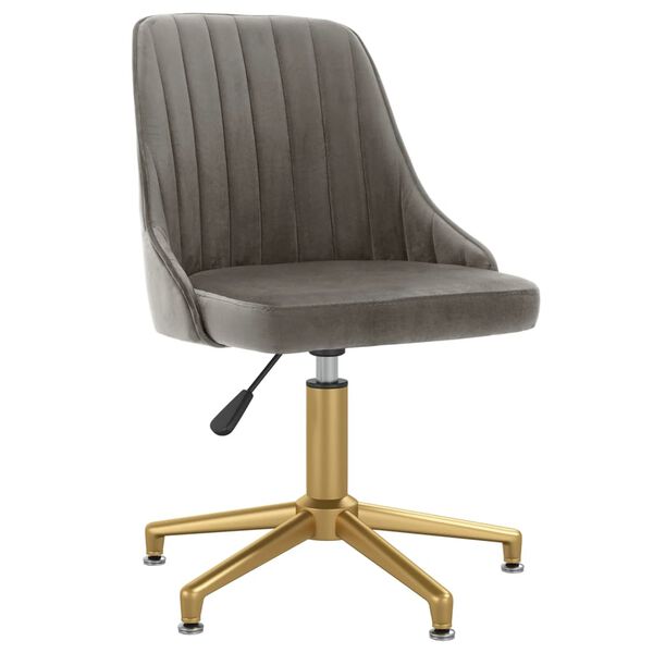 vidaXL Silla de comedor giratoria de terciopelo gris claro