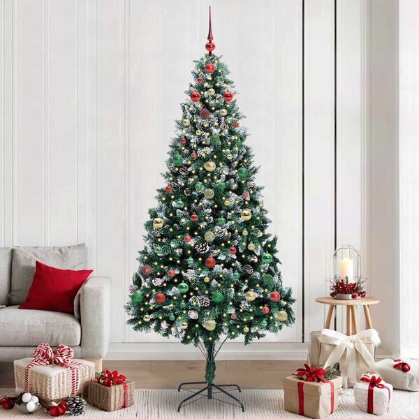 vidaXL &Aacute;rbol de Navidad artificial Verde 240 cm PVC y Acero y Pl&aacute;stico