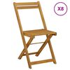 vidaXL Sillas Bistro de Exterior 8 uds. Natural
