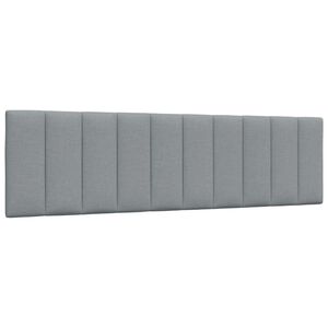 vidaXL Cabecero de cama acolchado Hanko tela gris claro 180 cm