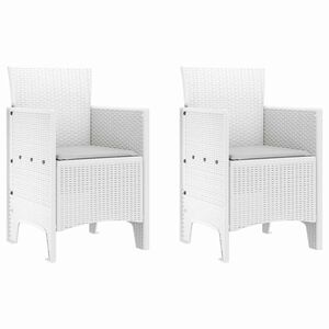 vidaXL Silla de Jardín 2 pcs 53 x 49 x 85 cm PP