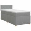 vidaXL Cama box spring con colch&oacute;n Gris Claro 90 x 190 cm Tela